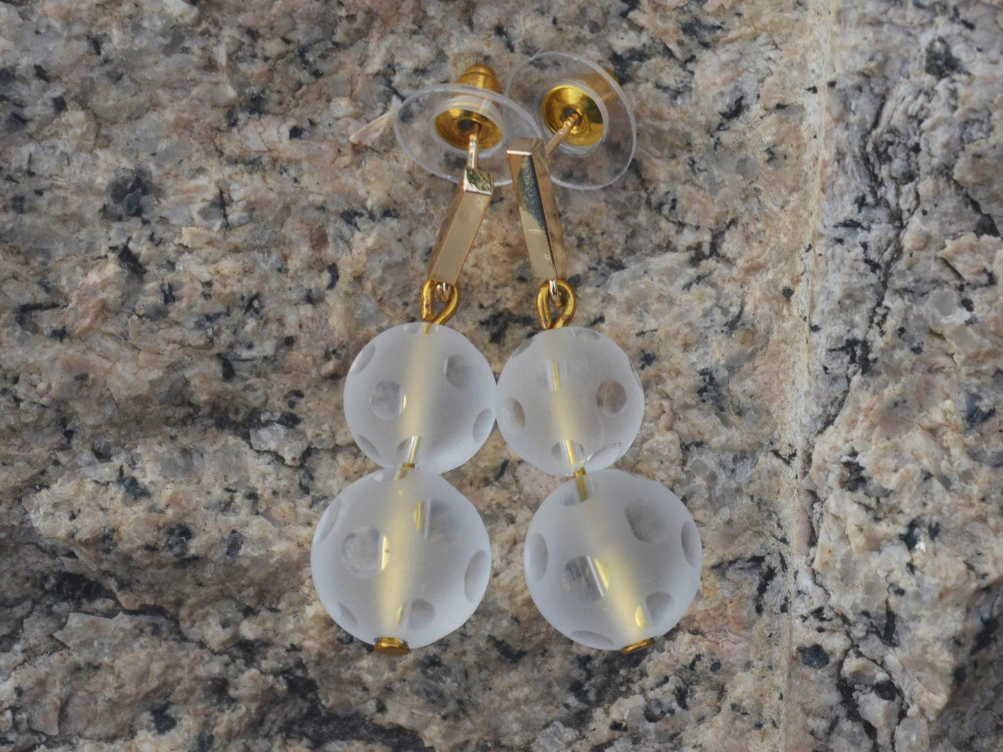 Clear Quartz Dangle Earrings: 925 Sterling Silver, Gold- panted Handcraft Natural Gemstone Jewelry